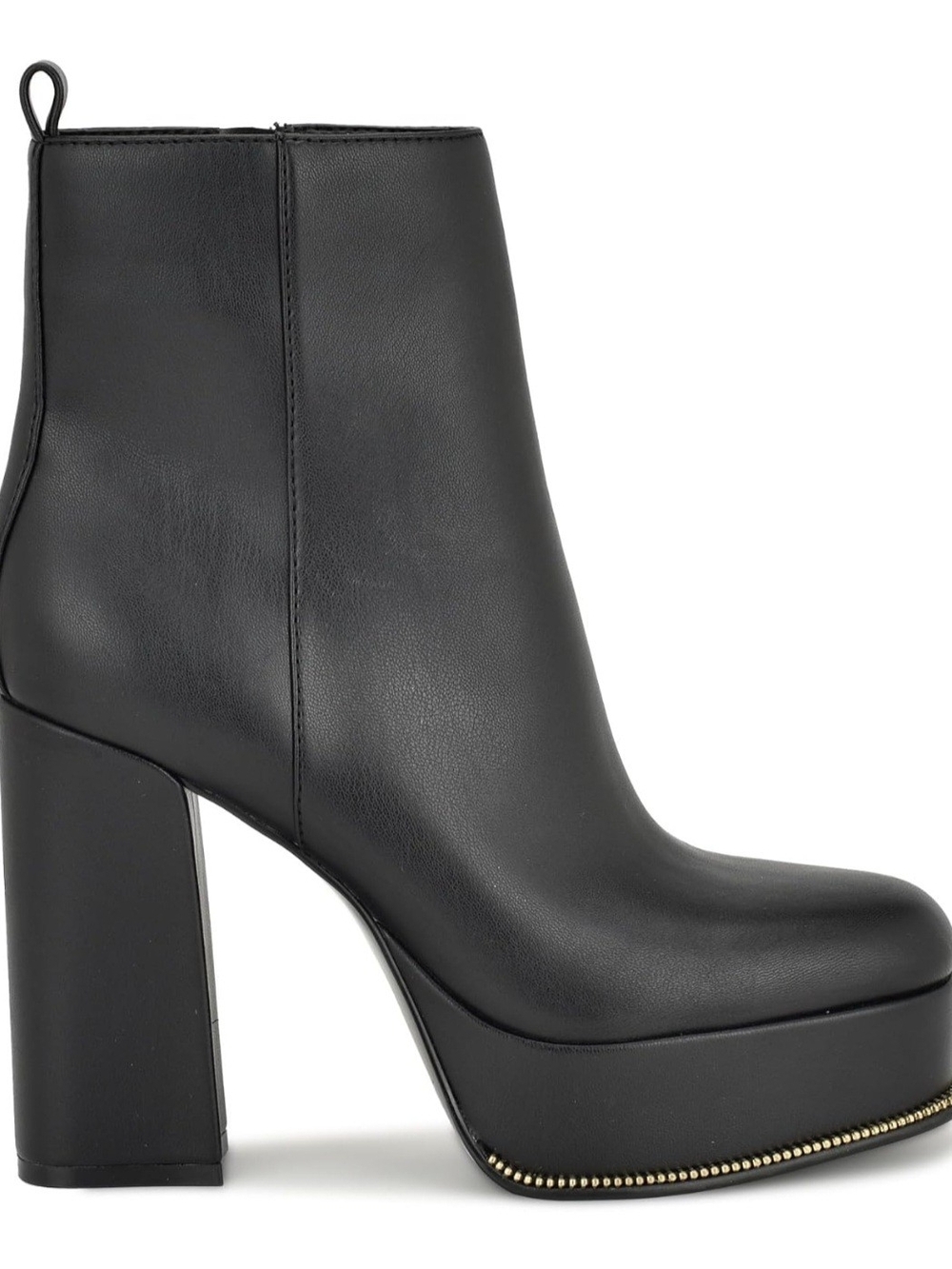 NWT Nine West Loraine Platform Booties Black Leather Sz 11